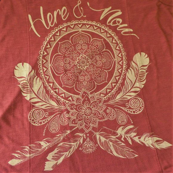 Maurices Graphic Tunic Tee Tank Here and Now Mauve - Picture 2 of 7